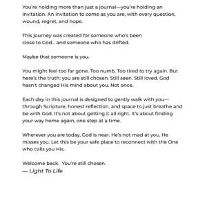 Page from Still Chosen Journal