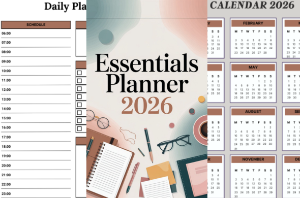 cover of Essentials Planner 2026 graphic