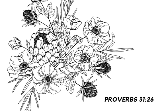 coloring page with a scripture 